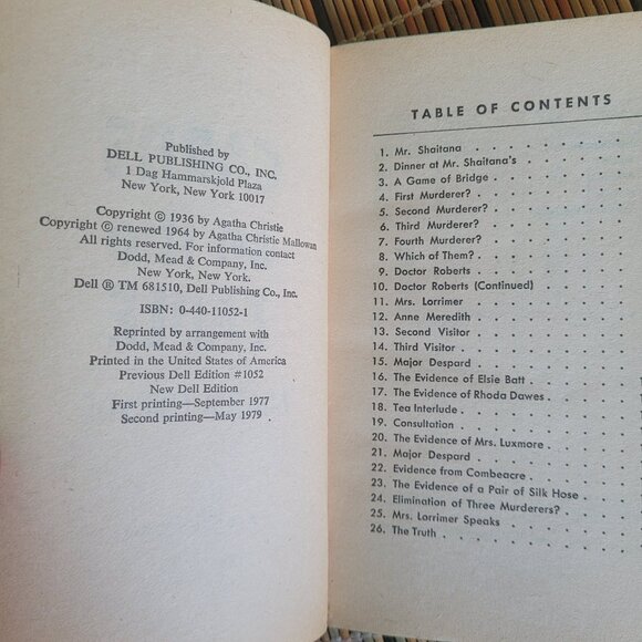 Vintage Agatha Christie - Cards On The Table 1979 - Picture 6 of 6